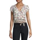 Heart N Soul Short Sleeve Crop Top-juniors