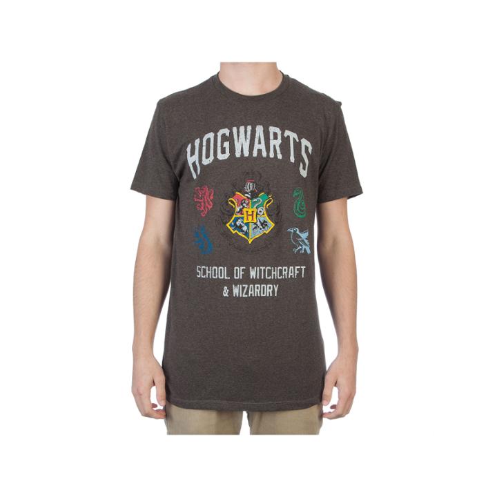Short Sleeve Hogwarts Crest Graphic T-shirt
