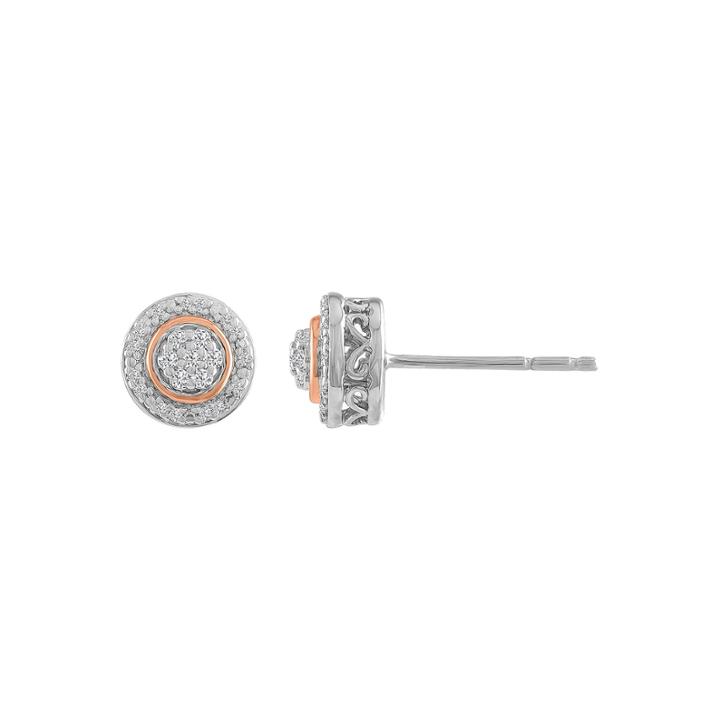 Diamond Blossom 1/10 Ct. T.w. Round White Diamond Sterling Silver Stud Earrings