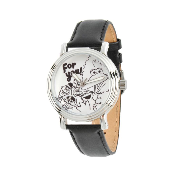 Sesame Street Womens Black Strap Watch-wss000010