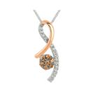 1/4 Ct. T.w. White & Champagne Diamond Pendant Necklace