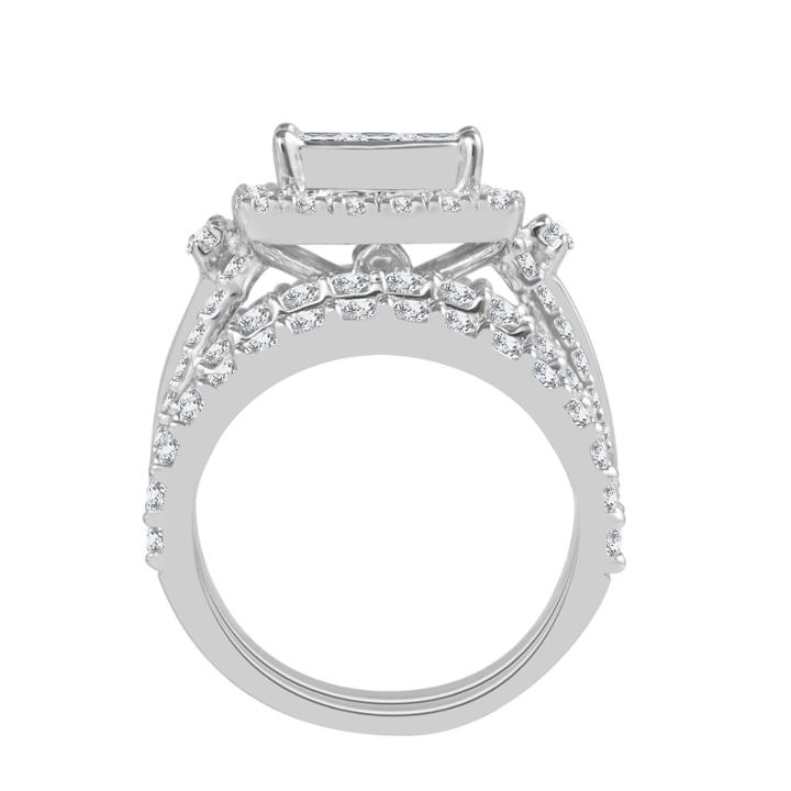 Womens 5 Ct. T.w. Genuine White Diamond 14k Gold Bridal Set