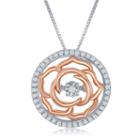 Enchanted By Disney 1/5 C.t.t.w. Sterling Silver Bellerose Necklace