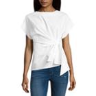 W Knot Front Shirt
