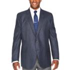 Stafford Classic Fit Woven Checked Sport Coat - Big And Tall