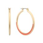 Gloria Vanderbilt Orange Hoop Earrings