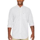 Izod Long Sleeve Checked Button-front Shirt-big And Tall