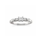 Womens 1/2 Ct. T.w. Princess White Diamond 14k Gold Engagement Ring