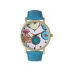 Olivia Pratt Womens Multicolor Heart, Birds And Flowers Dial Turquoise Leather Watch 26362turquoise