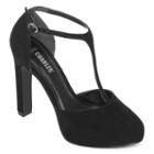 Style Charles Felix T-strap Platform Pumps
