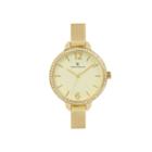 Worthington Womens Gold Tone Mesh Bracelet Watch