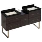61.5-in. W Floor Mount Dawn Grey Vanity Set For 3h4-in. Drilling Black Galaxy Top Biscuit Um Sink