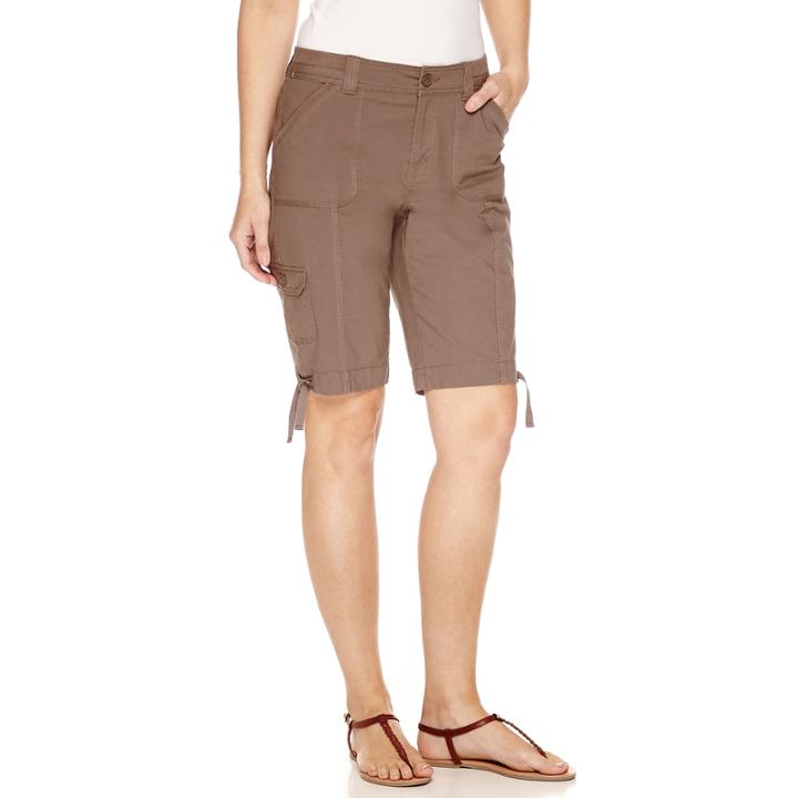 St. John's Bay Cargo Woven Bermuda Shorts