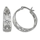 Silver Treasures 20mm Hoop Earrings