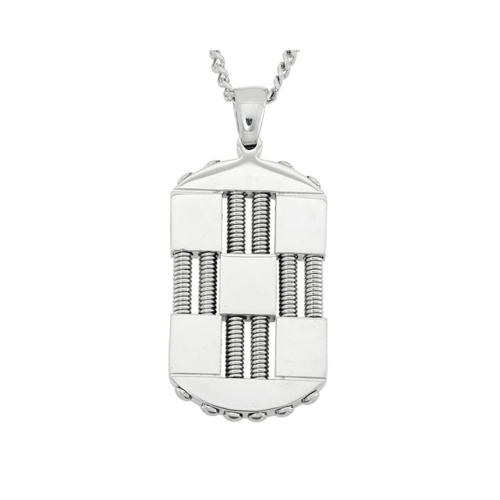Mens Stainless Steel Dog Tag Pendant