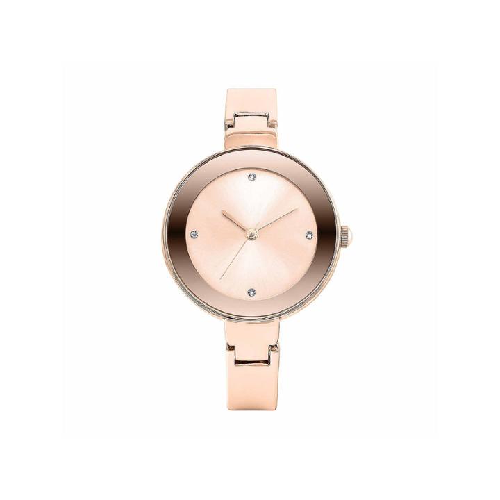 Mixit Womens Rose-gold-tone Mirrored Bangle Watch