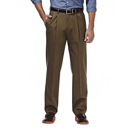 Haggar Premium No Iron Classic-fit Pleated Khakis