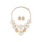 Mixit Gold Flower Jewelry Set