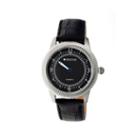 Heritor Automatic Hoyt One-hand Mens Leather-silver Tone/black Watch