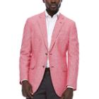 Stafford Linen Cotton Red Sport Coat- Classic Fit