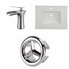 30.75-in. W 1 Hole Ceramic Top Set In White Color- Cupc Faucet Incl.