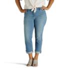 Lee Cuffed Leg Comfort Waistband Midrise Total Freedom Denim Kilee Crop-plus