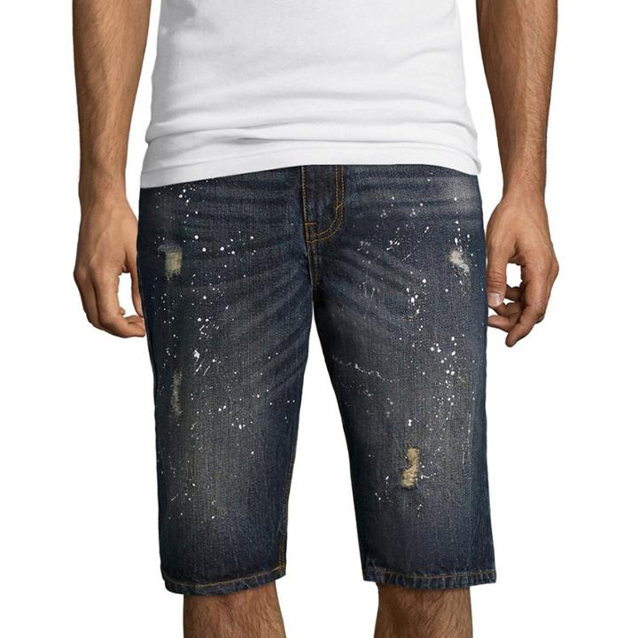Akademiks Burton Flat-front Denim Shorts