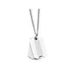 Mens Stainless Steel Two Piece Dog Tag Pendant