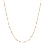 14k Gold Over Silver Semisolid Wheat 22 Inch Chain Necklace