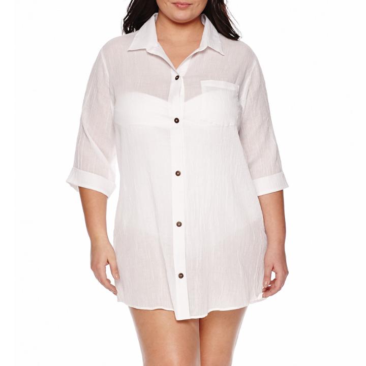 A.n.a Solid Crepe Dress Plus