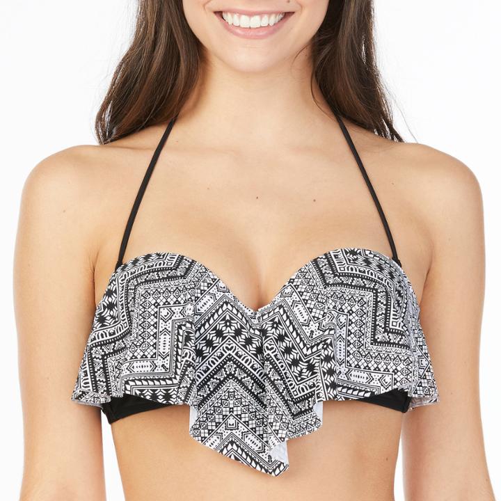 Arizona Chevron Flounce Swimsuit Top-juniors