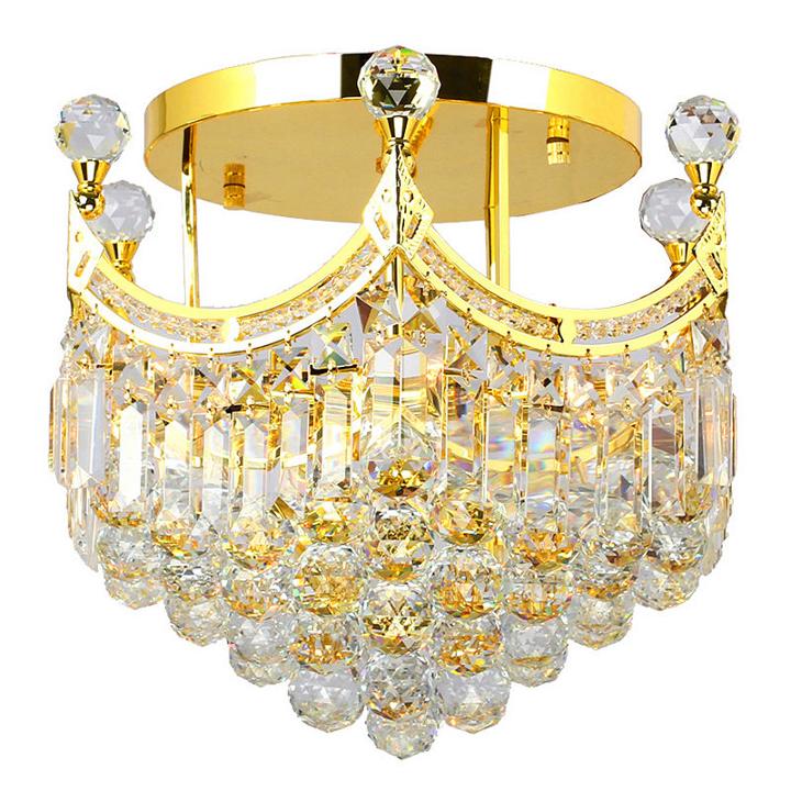 Empire Collection 6 Light Clear Crystal Round Flush Mount Ceiling Light