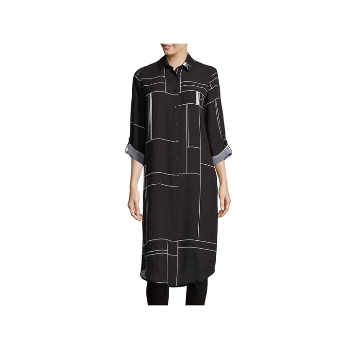 I Jeans By Buffalo 3/4-sleeve Roll-tab Tunic Blouse
