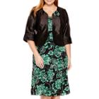 Maya Brooke 3/4-sleeve Floral Jacket Dress - Plus