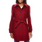 Liz Claiborne Hooded Wool-blend Coat - Tall