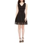 Be By Chetta B Sleeveless Laser-cut Fit-and-flare Dress