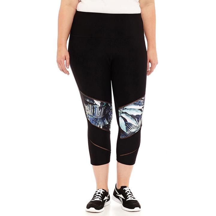 Xersion Floral Performance Capri - Plus