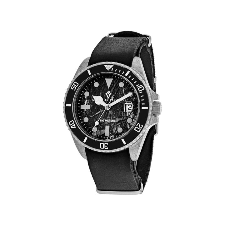Christian Van Sant Mens Black Strap Watch-cv5200b