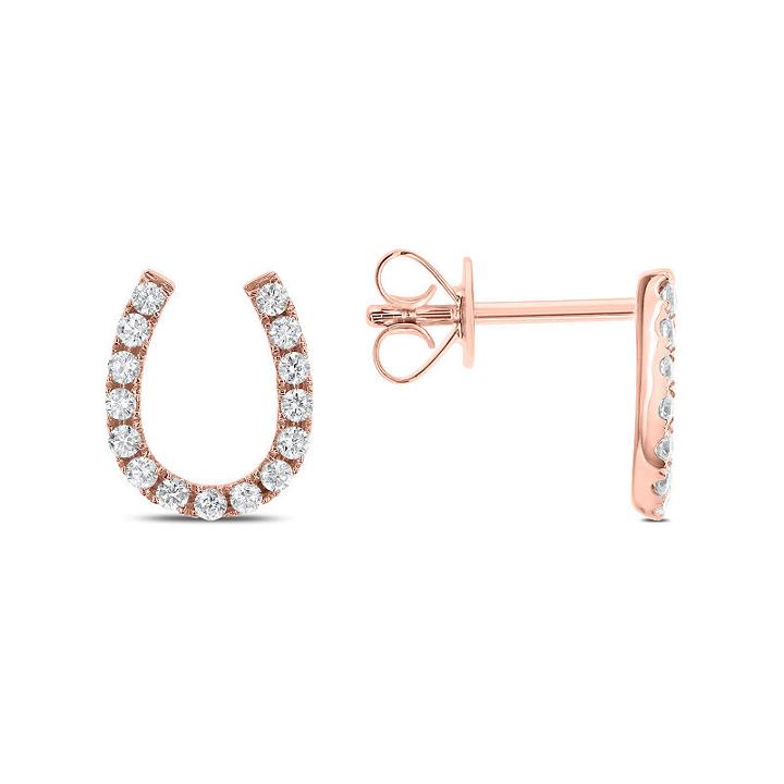 1/3 Ct. T.w. Genuine White Diamond 14k Gold 10.7mm Stud Earrings