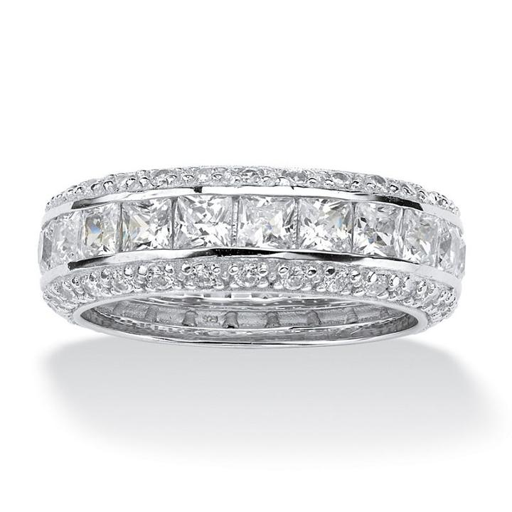 Diamonart Womens 4 1/4 Ct. T.w. White Cubic Zirconia Band