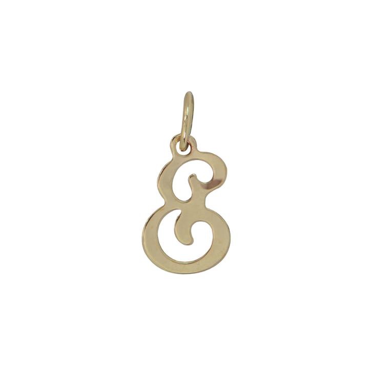 Personalized 14k Yellow Gold Initial E Pendant Necklace