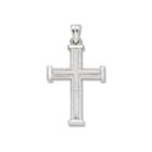 Sterling Silver Textured Latin Cross Charm Pendant