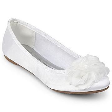 Jacqueline Ferrar® Bridal Ruffle Ballet Flats White