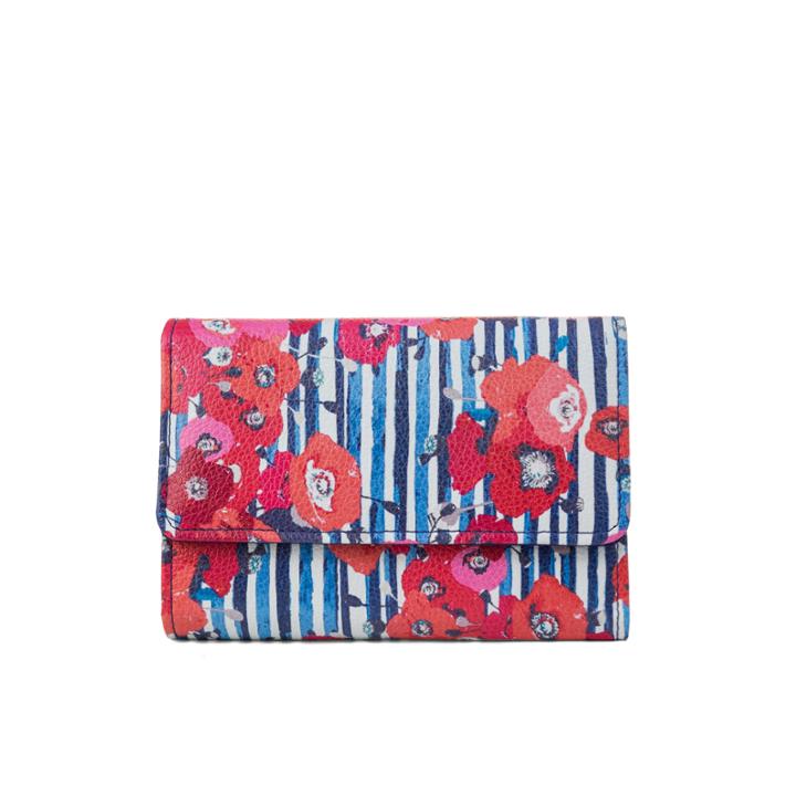 Mundi Amsterdam Poppy Stripe Rfid Blocking Indexer Wallet