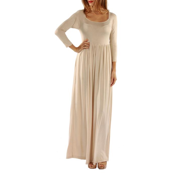 24/7 Comfort Apparel Figure Flattering Maxi Dress