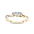 1/2 Ct. T.w. Diamond 10k Yellow Gold 3-stone Engagement Ring