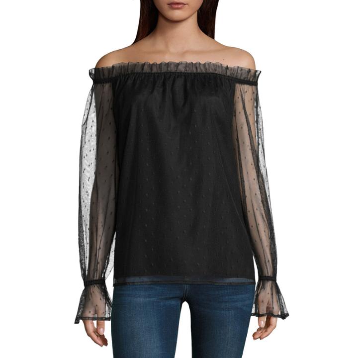 Belle + Sky Long Sleeve Off Shoulder Top