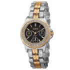 Burgi Womens Two Tone Strap Watch-b-117ttg