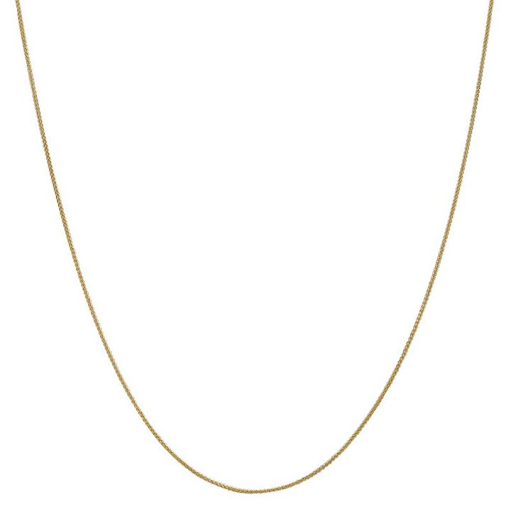 14k Gold Solid Wheat 16 Inch Chain Necklace