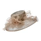 Giovanna Signature Women's Animal Print Organza Wide Brim Hat